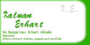 kalman erhart business card